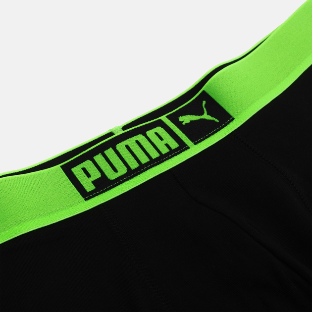 Набір трусів-боксерів чоловічих 3 шт Puma Basic Boxer Placed Logo Elastic 3p 93554807 XL Чорний з салатовим (8720245544924) - зображення 8