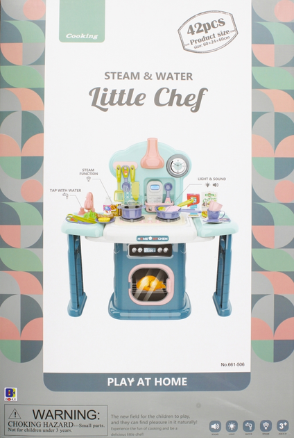 Кухонний набір Mega Creative Little Chef Steam and Water з аксесуарами 42 предмети (5904335853452) - зображення 1