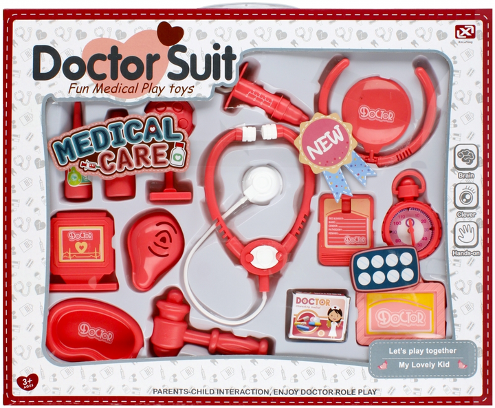 Zestaw lekarski do zabawy Mega Creative Doctor Suit Medical Care Czerwony (5904335849424) - obraz 1