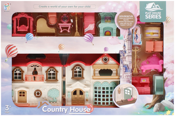 Ляльковий будиночок Mega Creative Country House з аксесуарами (5904335888454) - зображення 1