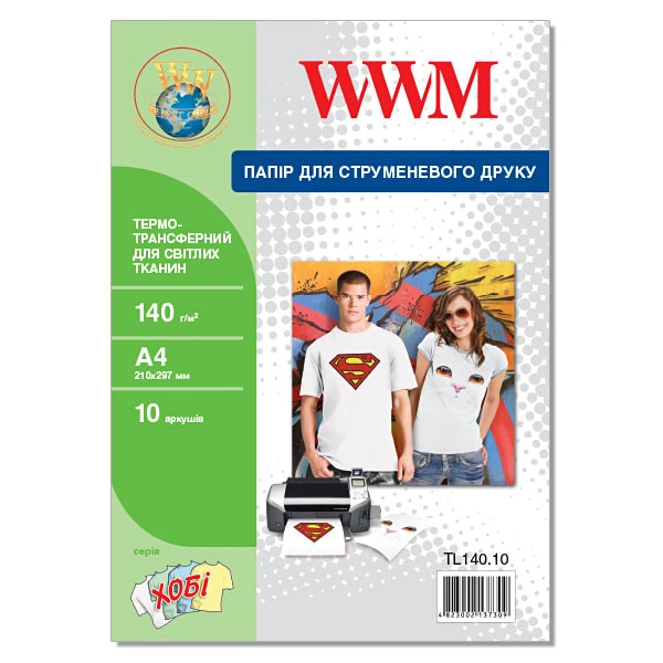Термотрансфер WWM A4 140г/м кв 140г/м кв (TL140.10) - Фото 1 Термотрансфер WWM A4 140г/м кв 140г/м кв (TL140.10) - изображение 1