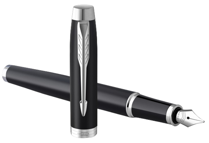 Pióro wieczne Parker IM Essential Matte Black Fountain Pen with Chrom Niebieskie (3026981436383) - obraz 1