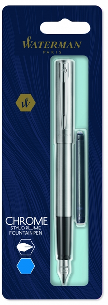 Pióro wieczne Waterman Allure Fountain Pen Metallic Marrel Chrome Niebieskie (3501170174951) - obraz 1