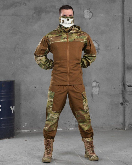 Тактичний чоловічий костюм ріп-стоп весна/літо L койот+мультикам (87199) - зображення 1