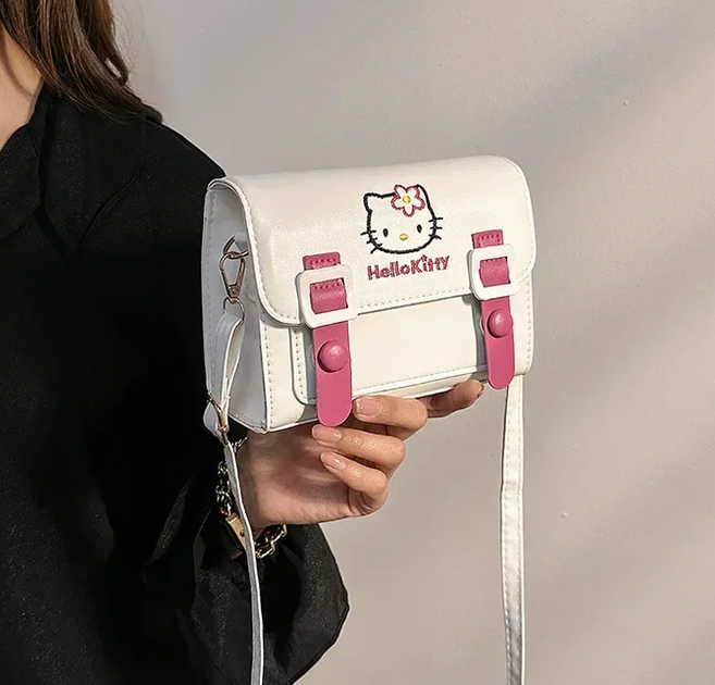 Детская сумка мессенджер через плечо для девочек Hello Kitty Хелло Китти белый (AN)32266 - изображение 3