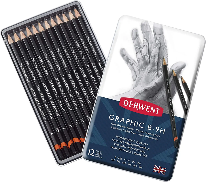 Набір графітних олівців Derwent Graphic Designer Medium 12 шт (5010255716590) - зображення 2