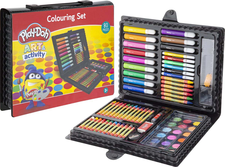 Набір для малювання Hasbro Play-Doh Art Activity Colouring 80 предметів (8715427086323) - зображення 2