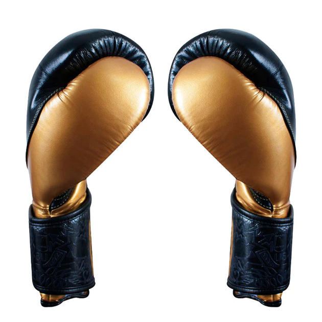 Боксерские перчатки Cleto Reyes High Precision Leather Training Gloves Black Gold (01E7.12.BKGD) - изображение 2