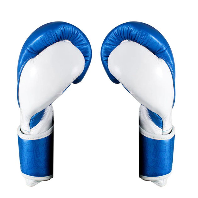Боксерские перчатки Cleto Reyes High Precision Leather Training Gloves Metallic Blue White (01E7.14.MBLWH) - изображение 2