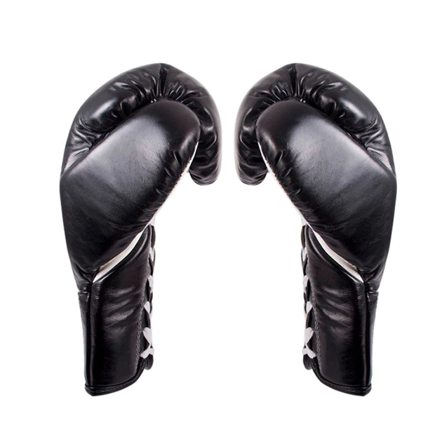 Боевые боксерские перчатки Cleto Reyes Official Leather Fight Gloves Black (01B2.08.BLK) - изображение 2