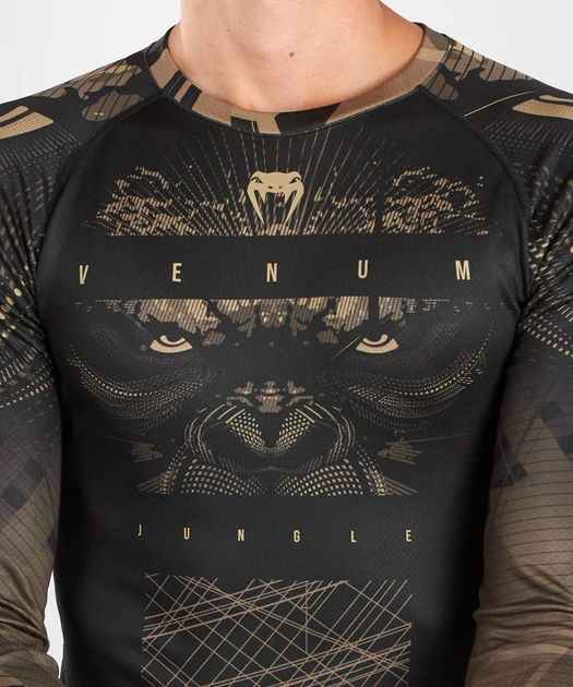 Рашгард Venum Gorilla Jungle Rashguards Long Sleeve - Sand Black (VENUM-05078-228-XXL) - изображение 3