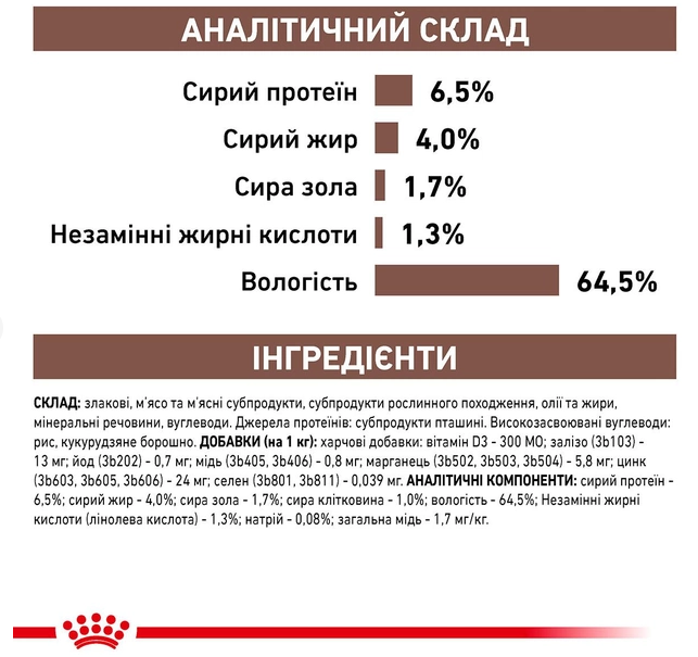 Вологий корм для собак Royal Canin Hepatic Loaf 420 г 40220041 - Фото 5 Вологий корм для собак Royal Canin Hepatic Loaf 420 г 40220041 - зображення 5