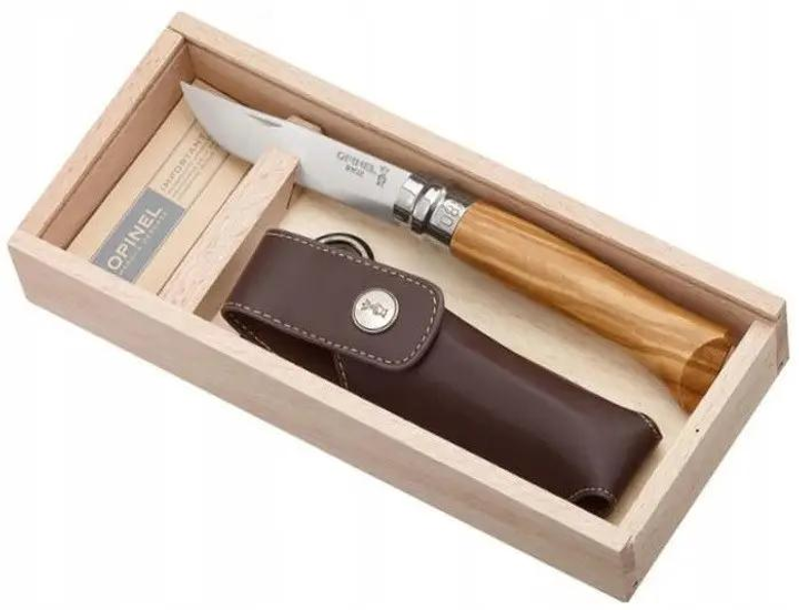 Складаний ніж філейний з чохлом в пеналі, оливкове дерево Opinel Slim Olive №8 001004 - зображення 1