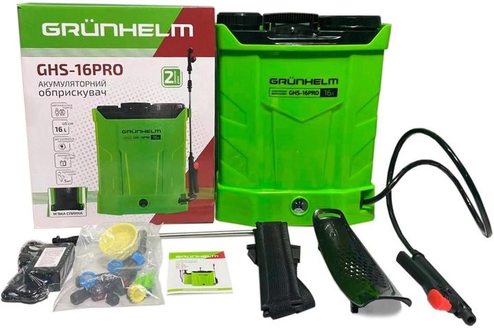 Опрыскиватель аккумуляторный GRUNHELM GHS-16PRO, 8AH/12V, рабочее давление 2-5Bar, объем 16 л - изображение 7