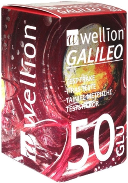 Тест-смужка для визначення рівня глюкози у крові Wellion Galileo WELL10-15 50 шт. - зображення 1