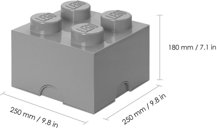 Контейнер для зберігання LEGO Storage Brick 4 Сірий (40031740) - зображення 4