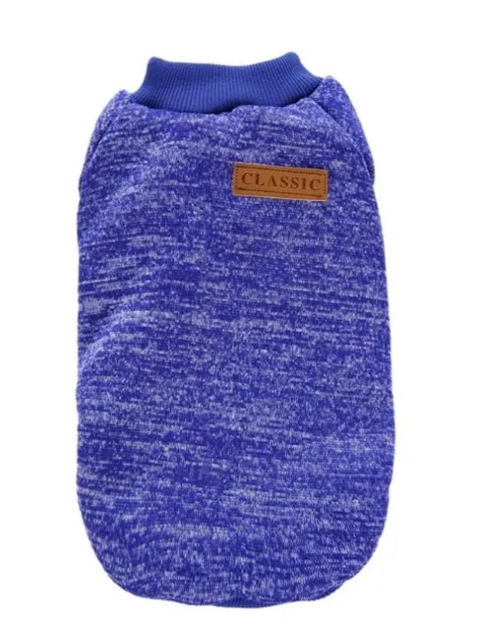 Кофта для собак и котов EcoToys Navy Blue XS рябая синяя A: 20 см B: 31 см C: 19 см X-7110 - Фото 1 Кофта для собак и котов EcoToys Navy Blue XS рябая синяя A: 20 см B: 31 см C: 19 см X-7110 - изображение 1