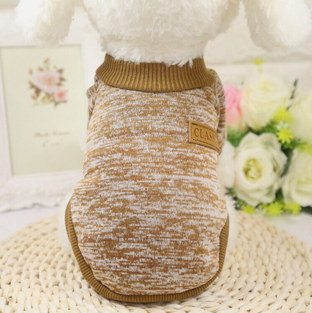Кофта для собак та котів EcoToys Coffe XS ряба кавова A: 20 см B: 31 см C: 19 см X-7080 - Фото 4 Кофта для собак та котів EcoToys Coffe XS ряба кавова A: 20 см B: 31 см C: 19 см X-7080 - зображення 4