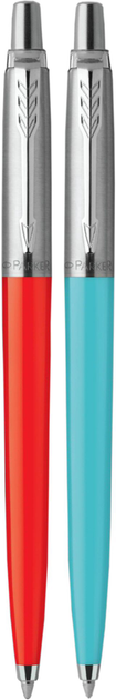 Zestaw długopisów Parker Jotter Glam Rock Blue/Red Niebieskie 2 szt (3026981621413) - obraz 1