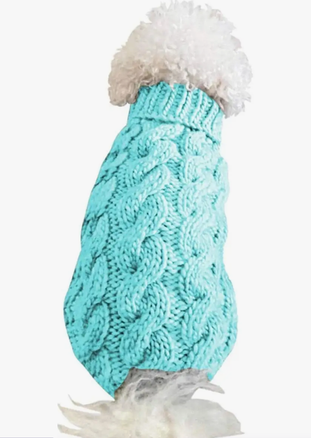 Свитер для собак и котов EcoToys Blue S голубой A: 22 см B: 30 см C: 22 см 6946 - изображение 3