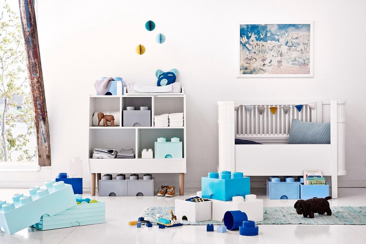 Pojemnik do przechowywania LEGO Storage Brick 4 z szufladą AquaBlue (40051742) - obraz 7