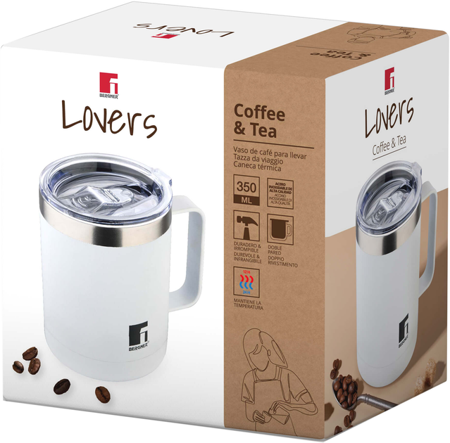 Термокружка Bergner Coffee & tea lovers 350 мл (BG-37788-WH) – фото ...