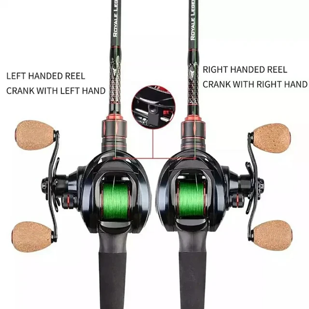 Мультипликаторная катушка Bait Casting Reel под левую руку, Kalipso, 8,1:1, 17+1bb - изображение 6
