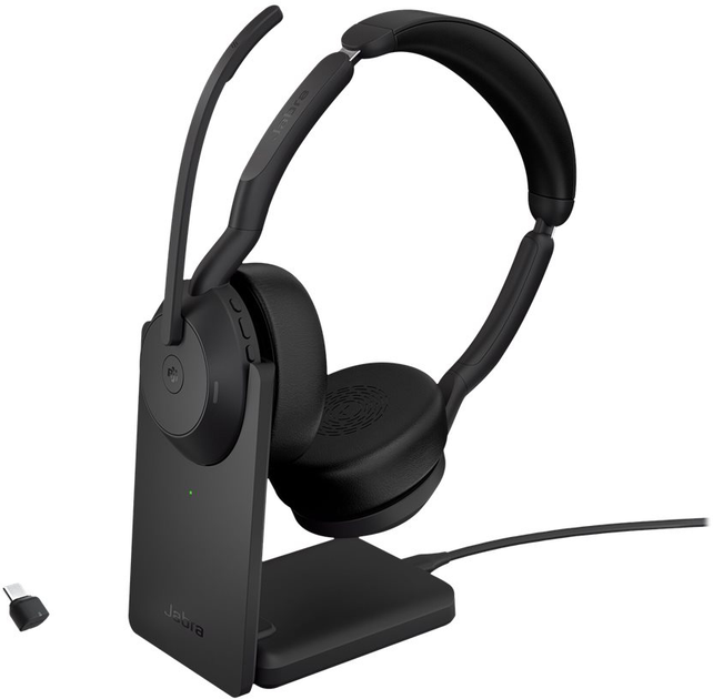 Słuchawki Jabra Evolve2 55 Link380c UC Stereo with Desk Stand Black (25599-989-989) - obraz 1