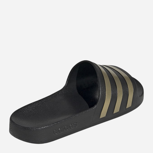 Чоловічі шльопанці для пляжу Adidas Adilette Aqua EG1758 43 Чорні з золотистим (4062051397993) - зображення 4
