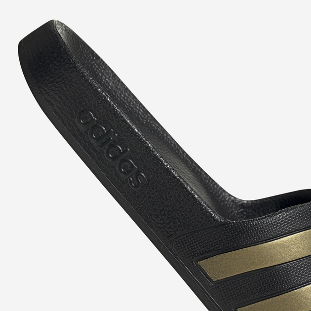 Чоловічі шльопанці для пляжу Adidas Adilette Aqua EG1758 43 Чорні з золотистим (4062051397993) - зображення 8
