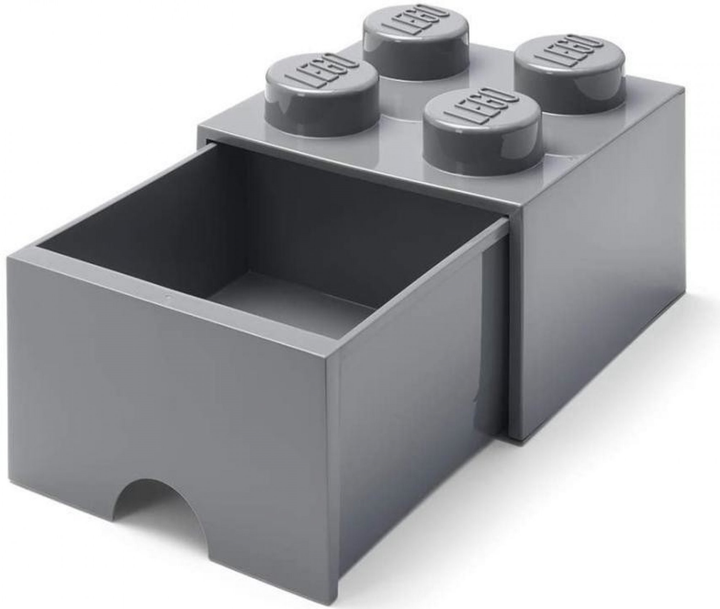 Pojemnik do przechowywania LEGO Storage Brick Drawer 4 z szufladą Ciemno szary (40051754) - obraz 2