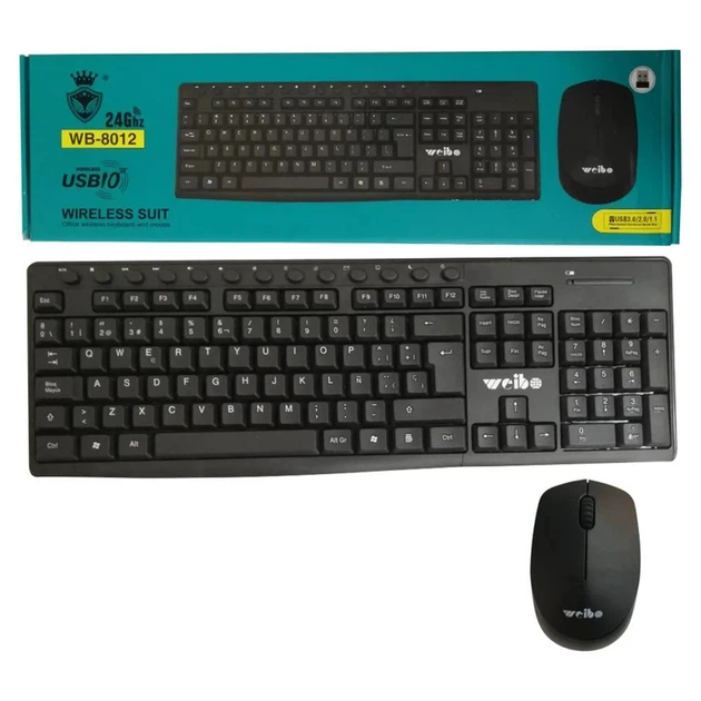 Комплект беспроводной клавиатура с мышью Weibo WB-8012 2.4Ghz Black (3_04809) - изображение 5