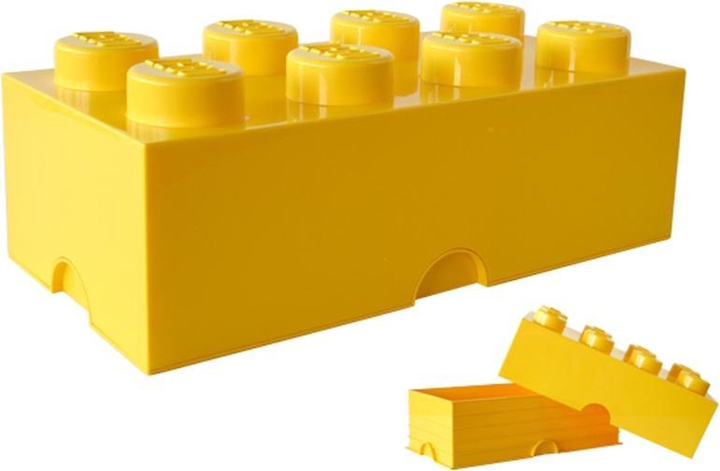 Pojemnik w kształcie klocka LEGO Storage Brick 8 Żółty (40041732) - obraz 2