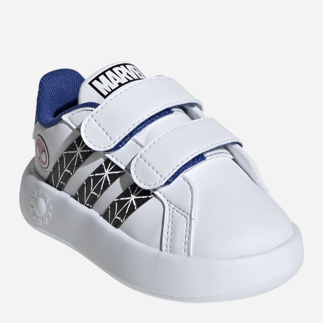 Tenisówki chłopięce na rzepy Adidas Grand Court Spider ID8017 25.5 Białe (4066759475878) - obraz 2