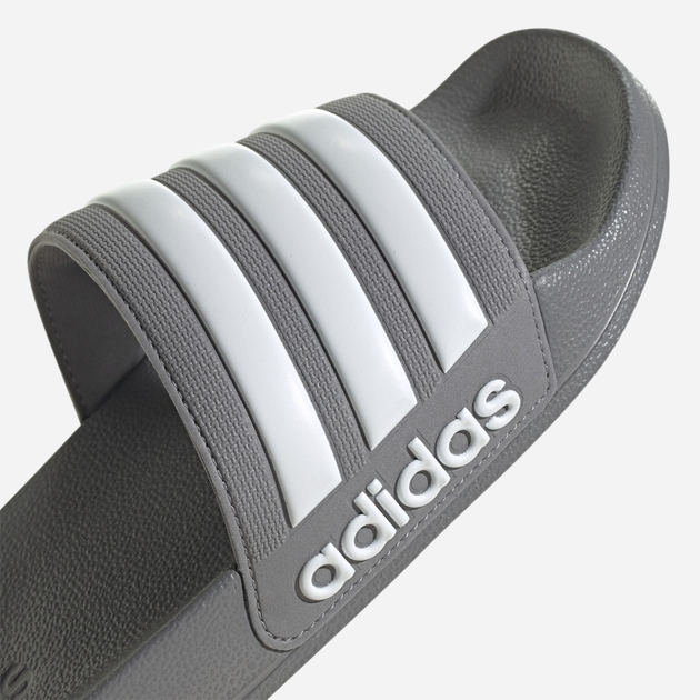 Чоловічі шльопанці для пляжу Adidas Adilette Shower Slides GY1891 46 Сірі з білим (4065425148771) - зображення 7