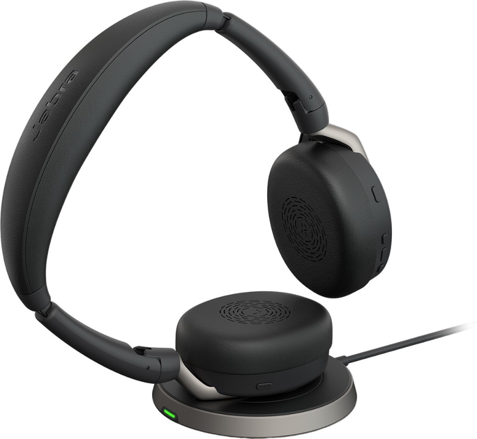 Навушники Jabra Evolve2 65 Flex Link380a MS Stereo with Charging Stand Black (26699-999-989) - зображення 1