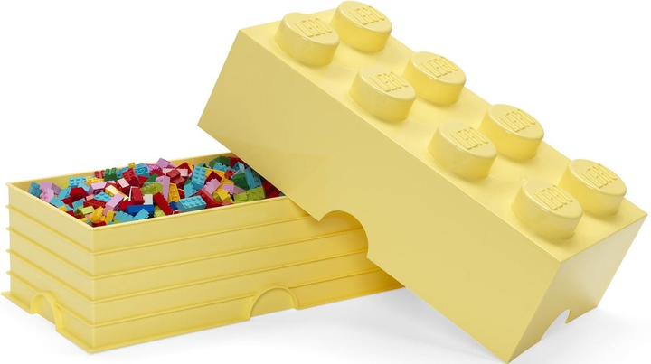 Pojemnik w kształcie klocka LEGO Storage Brick 8 Pastel yellow (40041741) - obraz 2