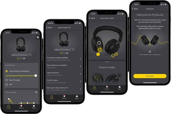 Навушники Jabra Evolve2 75 USB-C MS Teams Black (27599-999-899) - зображення 7
