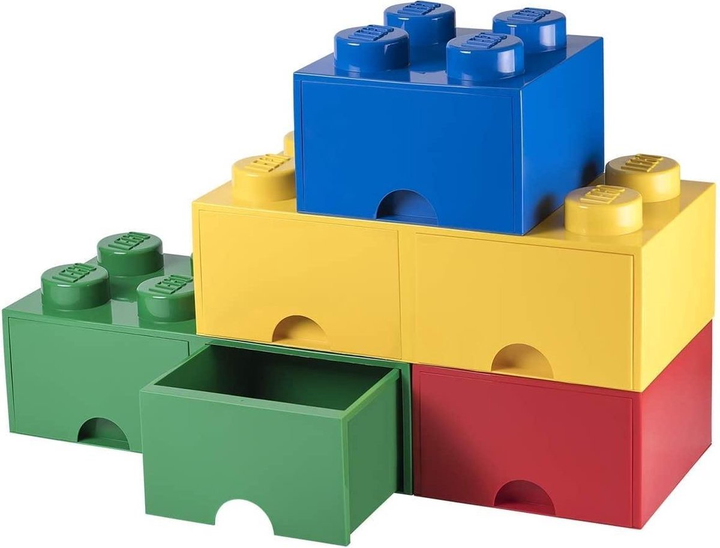 Контейнер для зберігання LEGO Storage Brick Drawer 4 з висувним ящиком Зелений (40051734) - зображення 5
