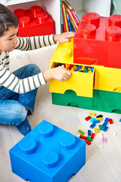 Контейнер для зберігання LEGO Storage Brick Drawer 4 з висувним ящиком Зелений (40051734) - зображення 12