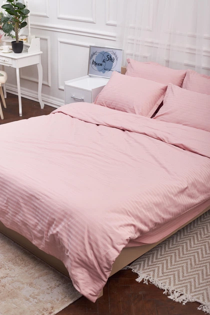 Комплект постельного белья Moon&Star Детский 110х140 наволочки 2х50х70 Satin Stripe Stripe Pink (MS-830000207) - изображение 2
