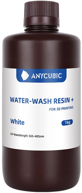 Fotopolimerowa żywica Anycubic Water-Wash Resin dla drukarki 3D Biała 1 kg (SSXWH-106C) - obraz 1