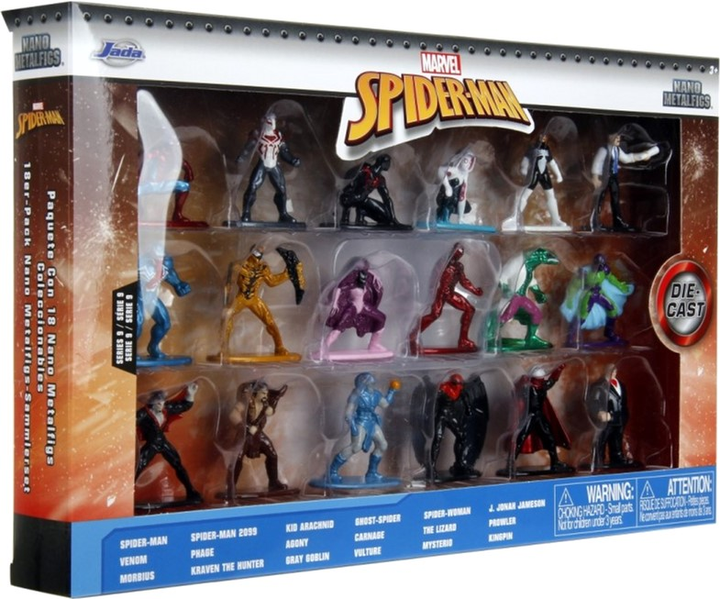 Figurki Jada Toys metalowe Spider-Man wersja 9 18 szt 4 cm (4006333084362) - obraz 4