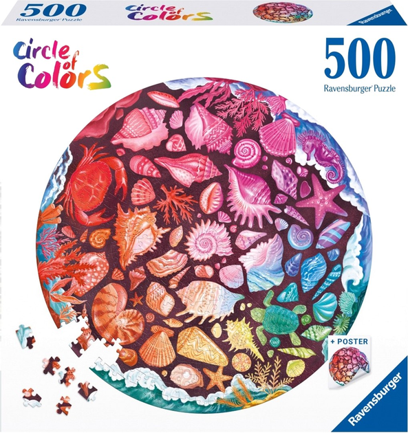 Пазл Ravensburger Circle of Colors Мушлі 500 елементів (4005555008231) - зображення 1