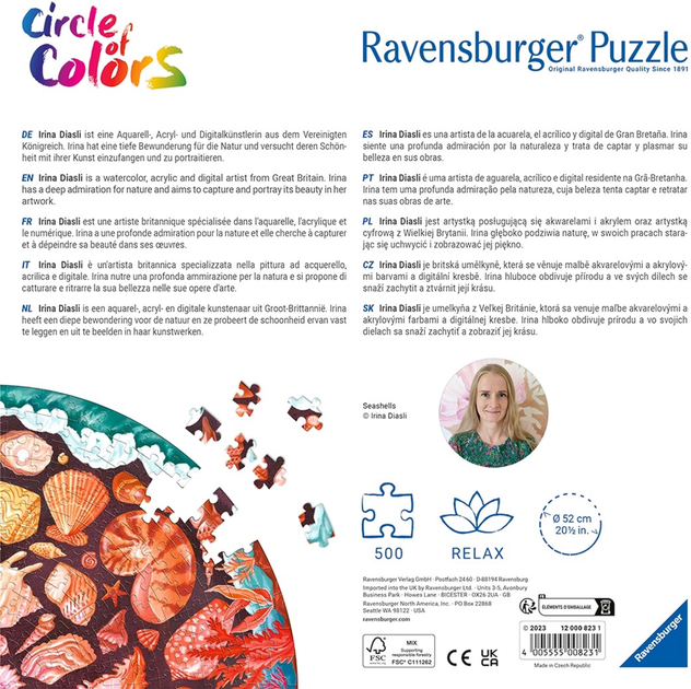 Пазл Ravensburger Circle of Colors Мушлі 500 елементів (4005555008231) - зображення 3