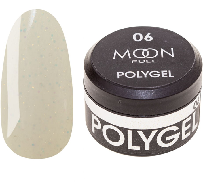 Полигель для наращивания ногтей Moon Full Poly Gel №06 Молочный с ...