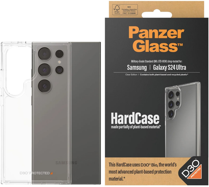 Чохол Panzer Glass HardCase with D3O для Samsung Galaxy S24 Ultra Transaprent (5711724012129) - зображення 3