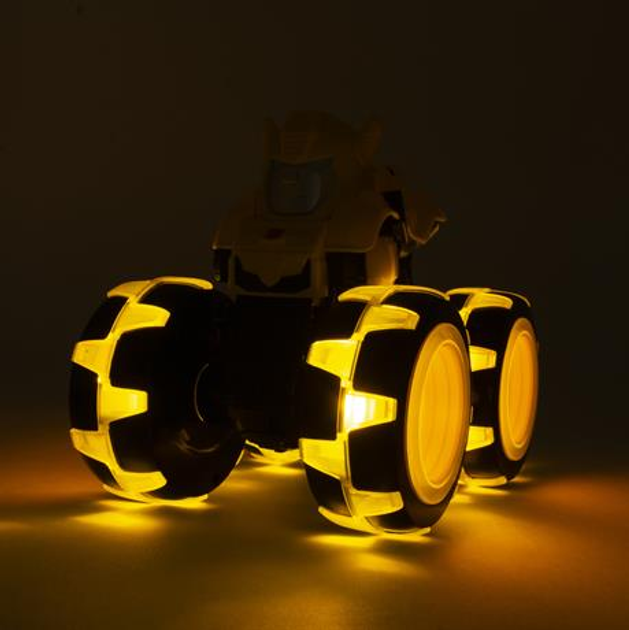 Samochodzik Tomy Monster Treads Bumblebee ze świecącymi dużymi kołami (0036881474227) - obraz 4