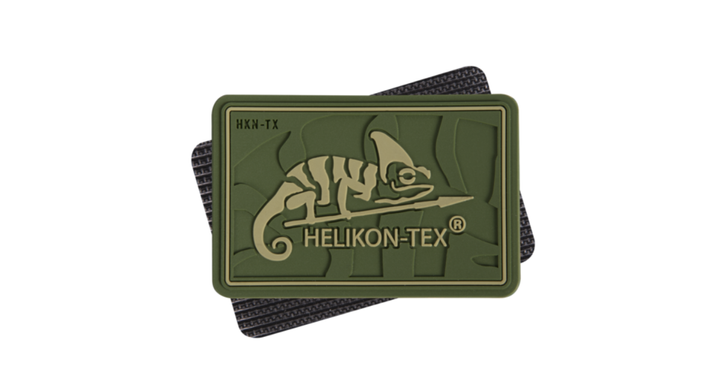 Шеврон тактический Helikon-tex LOGO - PVC - OLIVE GREEN (OD-HKN-RB-02) - изображение 1