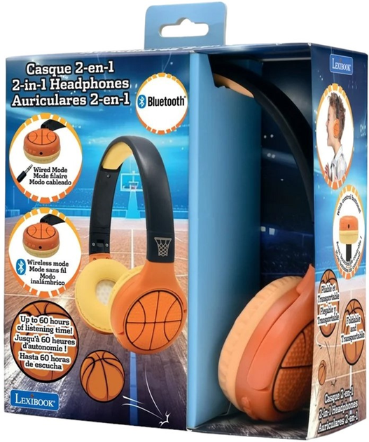 Навушники Lexibook 2-in-1 Basketball Bluetooth Orange (HPBT010BA) - зображення 5